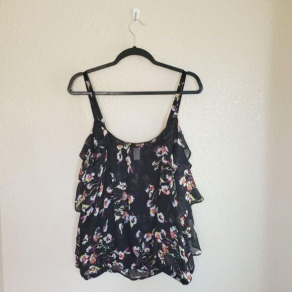 Torrid Womens Tops Bundle of 2 Blouses -Chiffon Top/Tank 0/XL - Picture 5 of 11